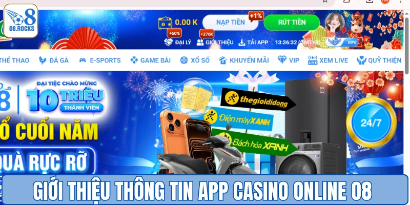 Giới thiệu thông tin app casino online O8