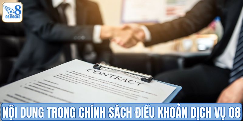 Nội dung trong chính sách điều khoản dịch vụ O8